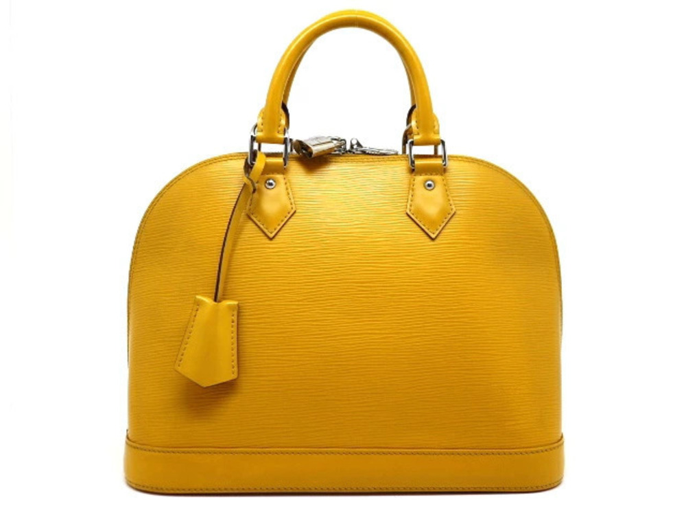 LOUIS VUITTON Alma Handbag Epi Leather Mimosa Yellow